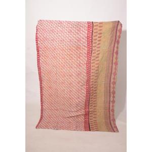 Jaipur Cotton Kantha Gudri Handmade Reversible Quilt Vintage Bedspread <b>Throw</b> Blanket for Home Decor - Product Image 2