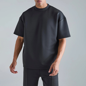 เสื้อยืดฮิปฮอปสตรีทแวร์ผู้ชายทรงโอเวอร์ไซส์ ผ้าฝ้าย 100% หนา 220gsm เป็นมิตรกับสิ่งแวดล้อม ระบายอากาศได้ดี ทรงไหล่ตก ไซส์พลัส - Product Image 1