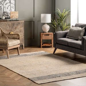 Southwestern Tribal Jute Area <b>Rug</b> Beige Purple Jute <b>Rug</b> Geometric Jute Carpet <b>Boho</b> Native Pattern Living Room Bedroom Decor <b>Rug</b> - Product Image 5