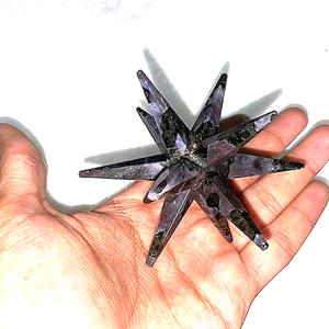 Indigo gabbru 12-Point merkaba Star ทำด้วยมือคริสตัลฮวงจุ้ยหินธรรมชาติหินลูกตุ้มหินควอตซ์หินหยก Agate - Product Image 1