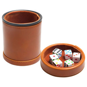 Vaso Mezclador de Dados Profesional de Cuero Deportivo Clásico para Bar, Fiestas y Entretenimiento Familiar - Venta Directa de Fábrica, Duradero - Product Image 4