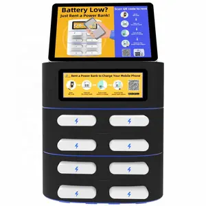 8 Slots Shared Cell Phone Charging Station Manufacturer Rental Power Bank Charging Station For Restaurants