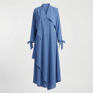 Venta al por Mayor de Abayas Modestas y Sencillas Personalizadas para Mujer, Talla Grande, Vestido Largo Islámico, Ropa, Thobe, Thawb, Prendas de Moda - Product Image 1