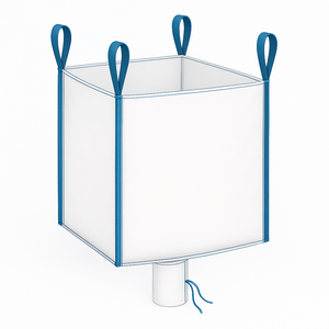 Bolsa jumbo industrial FIBC de tela tejida de PP, bolsa contenedor FIBC, bolsas a granel FIBC de 500 a 2000 kg, color beige o personalizado con revestimiento. - Product Image 1