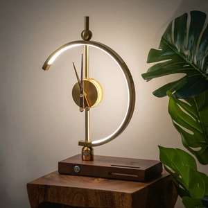 Horloge de bureau moderne en fer, mouvement mécanique, forme géométrique, couleur noire, sonnerie horaire, anniversaire - Product Image 6
