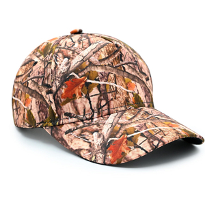 Casquette de chasse camouflage personnalisée 6 panneaux en polyester respirant unisexe adulte style automne - Product Image 4