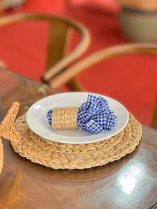 Handmade Modern Water Hyacinth Round Eco-Friendly Washable Jute Backed Medium Pile 5-10mm Thickness Home Placemat - Product Image 6