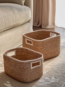 Seagrass Set of 2 <b>Storage</b> <b>Baskets</b> Handmade <b>Storage</b> <b>Basket</b> Wholesale eco-friendly Made in Viet Nam - Product Image 3