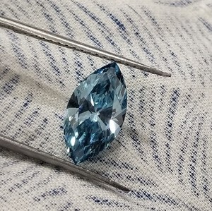 Diamante de Corte Marquesa de 2.02CT, Color Azul Intenso, Cultivado en Laboratorio, Certificado por IGI, Diamante CVD Suelto para Joyería Hecha a Mano, Ideal para Anillos - Product Image 4