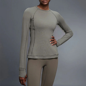 เสื้อวิ่งแห้งเร็ว เสื้อกีฬาในยิม ผ้ายืด แห้งเร็ว เสื้อโยคะฟิตเนส โยคะสำหรับผู้หญิง ทรงหลวม ระบายอากาศได้ดี - Product Image 3