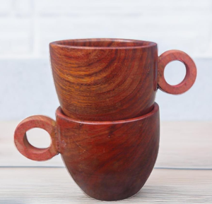 Tasse à café ou à thé en bois écologique de qualité supérieure, finition bois naturel, tasse à boire artisanale pour la maison, le café ou les fêtes - Product Image 3