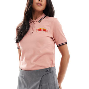 Camiseta de Mujer al por Mayor 100% Algodón, Estilo Hip Hop Moderno, Tela Piqué de 300 Gramos, Apliques Cómodos, Secado Rápido, Personalizable para Verano - Product Image 1