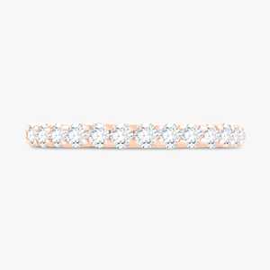 14k 18k Real Gold <b>925</b> <b>Silver</b> 1 Ctw Round Lab Grown Diamond Stackable <b>Ring</b> Pave Solitaire Wedding Half Eternity Band Manufacture - Product Image 5