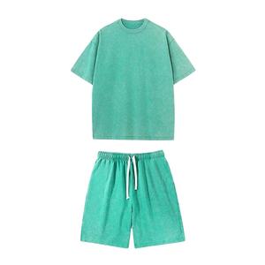 Ensemble 2 pièces de survêtements de sport d'été unisexe à impression personnalisée pour hommes, vêtements de sport respirants, ensemble t-shirt et short de grande taille - Product Image 3