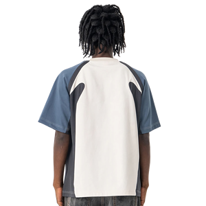 Camisetas deportivas de gran tamaño para hombre, con bloques de color en contraste, ropa de verano informal, camisetas para hombre, hechas en Pakistán. - Product Image 2
