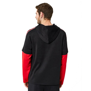 Men Lifestyle Performance Hoodie Tech Fleece Color Block <b>Athletic</b> Streetwear Sweatshirt Contrast <b>Tape</b> Gym Pullover OEM - Product Image 6
