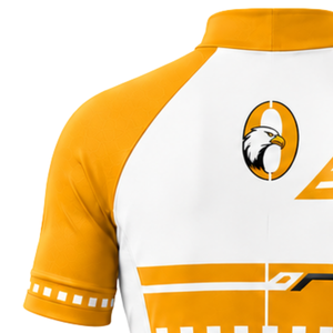 Maillot de Ciclismo Amarillo Mostaza y Blanco de Manga Corta con Cremallera Completa, Transpirable, de Secado Rápido, Ropa Deportiva de Alto Rendimiento para Ciclismo - Product Image 4