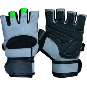 Unisex Leather Training Gloves Padded Palm Breathable Design Pull-On Closure for <b>Weight</b> Lifting Fitness-Integrated Gym <b>Trainer</b> - Product Image 6