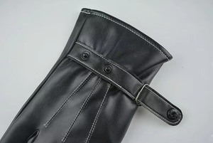 Gants d'hiver classiques en cuir véritable, chauds et isolés, pour activités de plein air, conduite et travail - Product Image 5