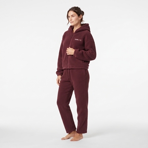 Custom Solid Color <b>Women</b> Sherpa <b>Fleece</b> Full Zip Hoodie <b>Jogger</b> Tracksuit Relaxed Fit Drop Shoulder Ladies Winter Two Piece Set - Product Image 1