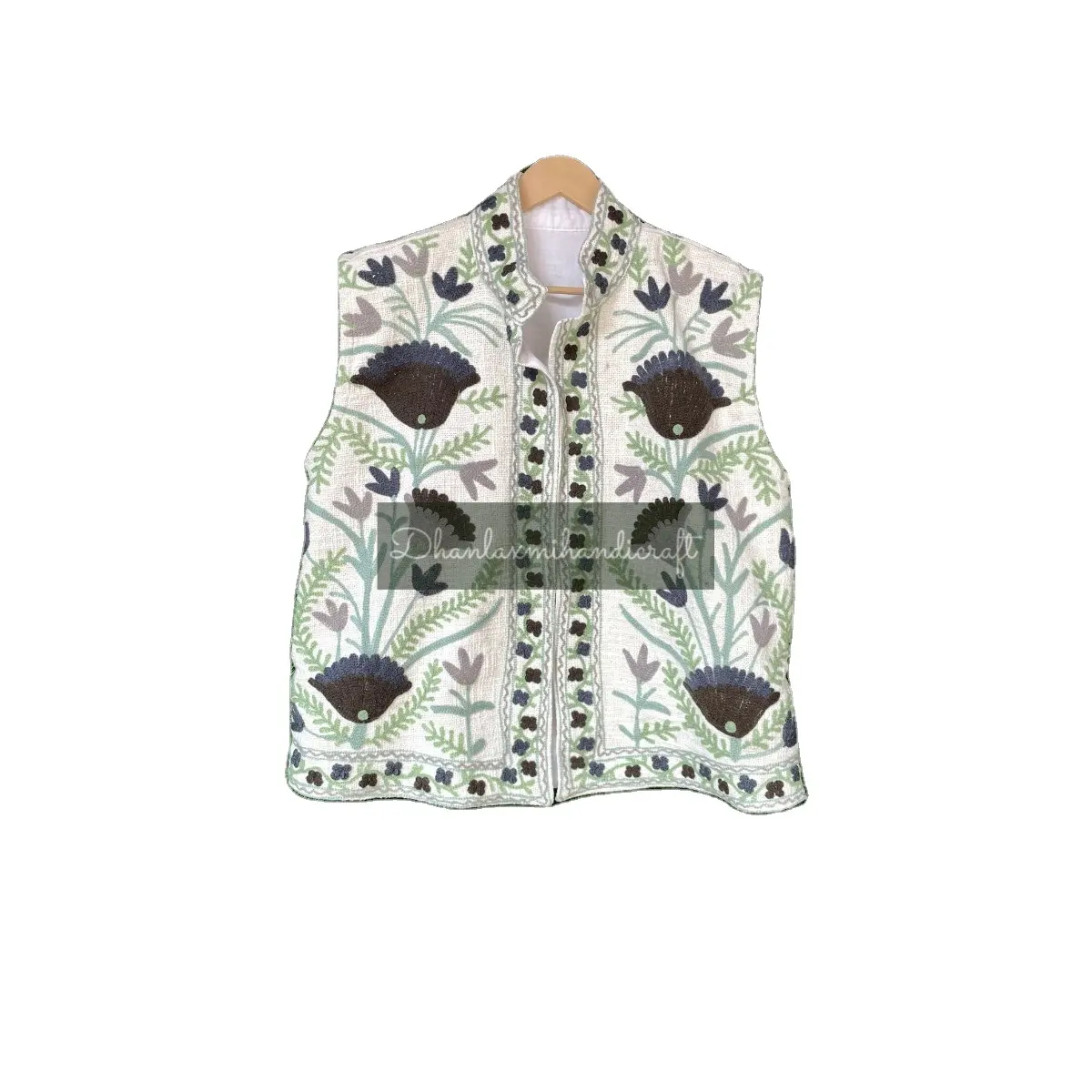 Handgemaakte Katoenen Tnt Vest Jas Unisex Winter Korte Hippie Stijl Taille Jas Met Hand Borduurwerk Voor Dames Vesten En Vesten