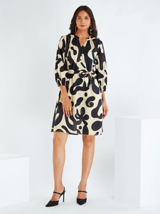 Nouveauté robe longue décontractée en coton imprimée à la main élégante pour femmes 100% robe maxi/ midi en coton imprimé lavable - Product Image 4