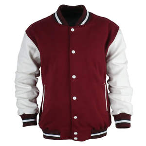 Chaqueta Varsity de Invierno High Street con Mangas de Cuero y Lana, Tejido de Lana, Superventas - Product Image 6