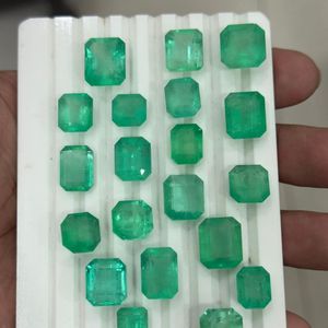 ขายร้อน! มรกตโคลอมเบียธรรมชาติ รูปทรงคละแบบ ขายส่ง มรกตสีเขียว น้ำหนัก 3 ถึง 6 กะรัต คุณภาพเกรด AA น้ำมันน้อย - Product Image 3