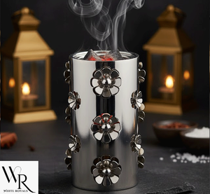 Porte-encens du Moyen-Orient en métal et bois, écologique, durable, fait main, motif floral, découpe au laser, diffuseur d'encens pour le Ramadan - Product Image 6