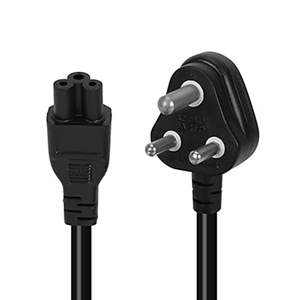 Cable de Alimentación SYONG de Alta Calidad de 1.5M 1.8M 2M CCA 0.5mm con Enchufe Indio de 3 Pines a C5 para Computadora, TV, Impresoras, Color Negro - Product Image 1