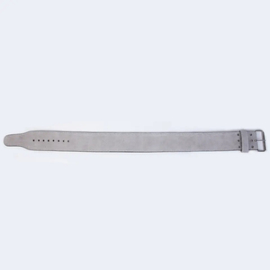 Ceinture de musculation en cuir de vachette grise, réglable avec boucle, unisexe, antidérapante, respirante, protection professionnelle et soutien - Product Image 3