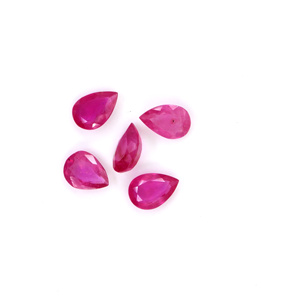 Rubis naturels de Bangkok, formes poire calibrées 9x12mm, pierres précieuses de rubis naturelles facettées en vrac pour la fabrication de bijoux, prêtes à l'emploi - Product Image 4