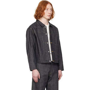 OEM Custom Patch Pocket Non-stretch Cotton Raw Selvedge Mens Denim <b>Jacket</b> - Product Image 2