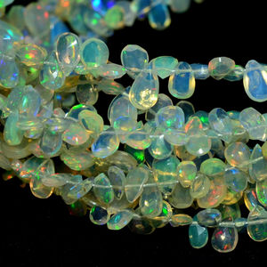 La mejor calidad, hebra de 16 pulgadas, piedra de ópalo etíope Natural, hebra en forma de pera, cuentas facetadas naturales de alta calidad para la fabricación de joyas - Product Image 2