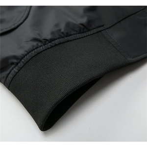 Custom Bomber Jacket Men Premium Outdoor Bomber Jacket Ribbed Collar Full <b>Zip</b> Casual Bomber Jacket Sportswear Manufacturer - Product Image 4