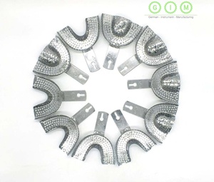 Juego de Bandejas de Impresión Dental Manuales Profesionales de Primera Calidad, Reutilizables, de Acero Inoxidable Alemán Perforado, con Certificación CE ISO - Product Image 2