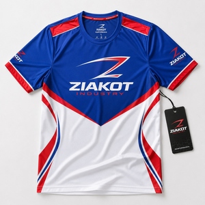 ZIAKOT industry New design Men's Custom Royal White-Steel Gray Performance T-Shirt - Product Image 4