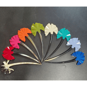 Épingles à cheveux tendance en acétate, forme de feuille colorée, accessoires de coiffure pour femmes, usage quotidien, haute qualité - Product Image 1