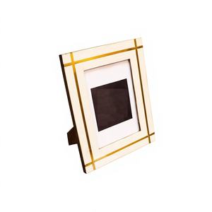 Marco de fotos ajustable hecho a mano con incrustaciones de hueso cuadradas, de la India, superventas, decoración para sala de estar, regalo de boda especial certificado - Product Image 4