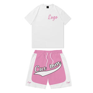 Custom Girls T Shirt Shorts <b>Set</b> Cotton Summer Outfit Printed Casual Wear OEM Private Label Kids Clothing Wholesale Ready - Product Image 1
