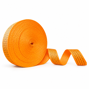Rouleau de sangle tissée rayée en nylon OEM 50 mm haute résistance pour la fixation de cargaisons, assemblage de sangles à cliquet, fournisseur direct d'usine - Product Image 6