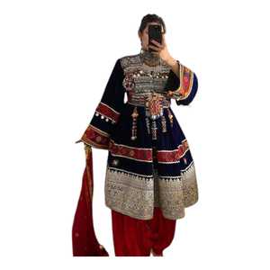 Vintage Modern Afghan Kuchi Wedding <b>Dresses</b> Lace Long Sleeves Handmade Embroidery Chiffon Custom Styles <b>All</b> Seasons - Product Image 1
