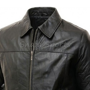 Blousons d'hiver personnalisés pour hommes en cuir, tissu imperméable, style tendance, nouvelle veste en cuir pour hommes en vente - Product Image 3