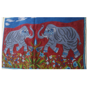 Premium Handmade <b>Canvas</b> Kashmiri <b>Wall</b> Hanging 2 Feet X 3 Feet Sustainable Scenic Pattern Modern Boho Washable Home Hotel Office - Product Image 1