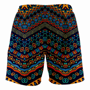 Men's Geometric Print Board <b>Shorts</b> Quick Dry Elastic Waist Casual <b>Short</b> Pants Red Purple <b>White</b> Pattern - Product Image 6