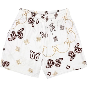 <b>Men's</b> Mesh Basketball Shorts Paisley <b>Bandana</b> Pattern Breathable Lightweight Sports Gym Shorts - Product Image 5