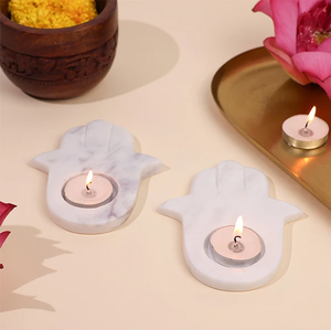 Porte-bougie en marbre pour bougie tealight, cadeau de mariage, décoration de table à manger, porte-bougie en marbre de qualité supérieure - Product Image 4