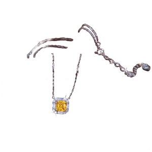 Collier en argent 925 à la mode avec diamant Moissanite pour femmes, bijoux de luxe pour anniversaire, tenue décontractée et occasions festives - Product Image 3
