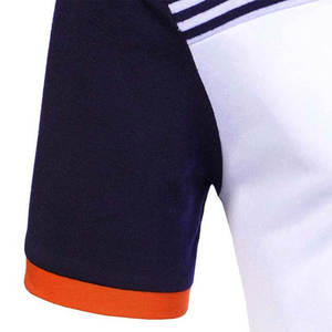 Chemise polo pour homme en coton bicolore, combinaison de couleurs personnalisée, impression de logo personnalisée - Product Image 5