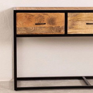 Vandana Flux Sierra 3 Drawer Mango Wood <b>Console</b> (Solid Wood) - Product Image 3